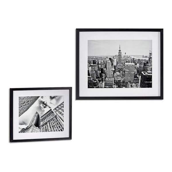 Gaveindpakning Dekor Ramme Lejlighedskompleks Sort Træ (43 x 3 x 53 cm) - 8430852949516