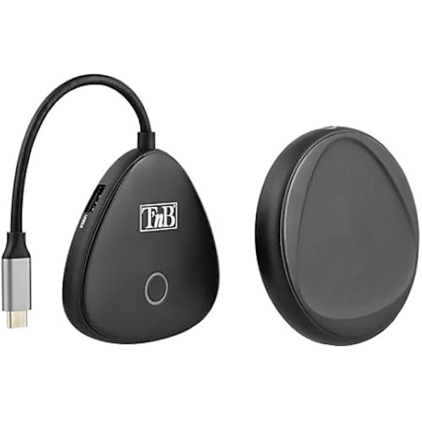 Trådløs HDMI-skærmdeling - T'nB - 4K - USB-C - Sort - 20 meters rækkevidde