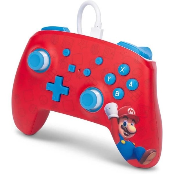Manette Filaire Woo-hoo! Mario-Accessoar-SWITCH Röd