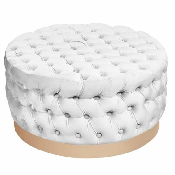 fodstøtte hvid polyester træ mdf (78 x 78 x 40 cm)