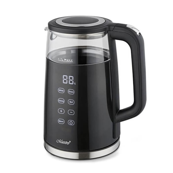 Sähkökannu - Maestro - MR-049 - 1.7L - 2200W - Kosketusnäyttö - Langaton sort