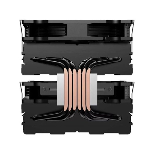 Hiditec C40 Pro CPU Tuuletin Kaksoistorni TDP 290W 6putkea 140mm Musta