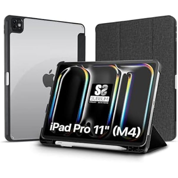 Tablet etui - SUBBLIM - iPad Pro 11" 2024 M4 - Stødbeskyttelse - Justerbar støtte - Apple Pencil slot