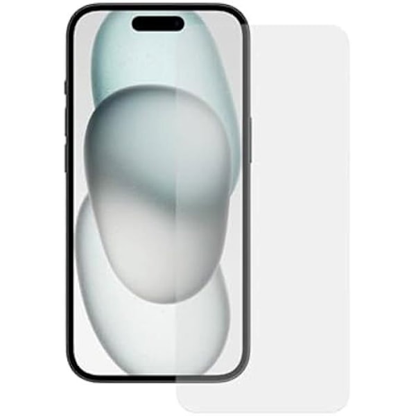 KSIX smart your tech skärmskydd för Apple iPhone 15 Pro, TPU-förstärkt glas, maximalt motstånd, flexibel kant, svart, Svart