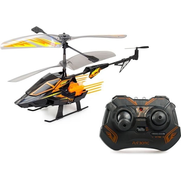 Fjernstyret helikopter - FLYBOTIC - Helico Hover Blast - 23 cm - orange og sort - fra 8 år orange och svart