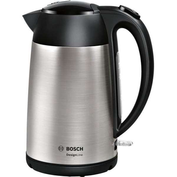 Kedel - BOSCH - TWK3P420 DesignLine - 2400 Watt - 1,7 liter - Sort - Rustfrit stål