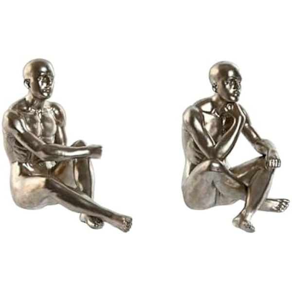 Dekorativ figur - HOME ESPRIT - Flerfärgad - 19 x 13,5 x 22 cm - Set med 2 enheter - Inomhus Flerfärgad