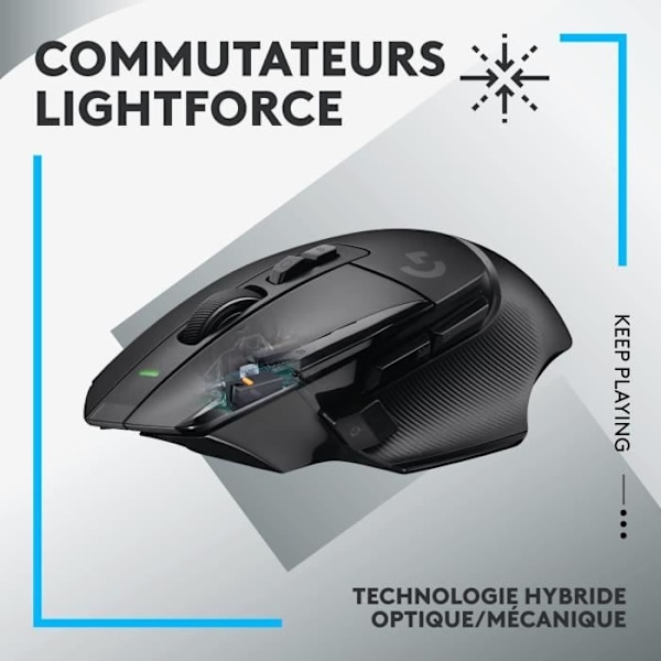 Langaton Logitech G502 X LIGHTSPEED pelihiiri - musta