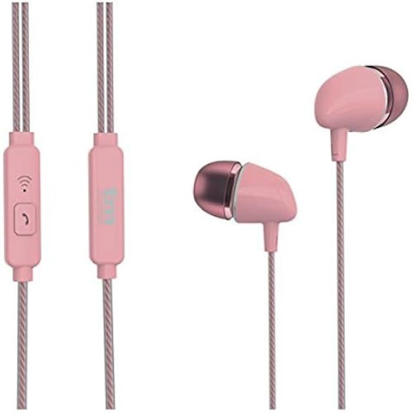 TM Electron tmhe272p stereokuulokkeet mikrofonilla ja hands-free-sarjalla - vaaleanpunainen Rosa
