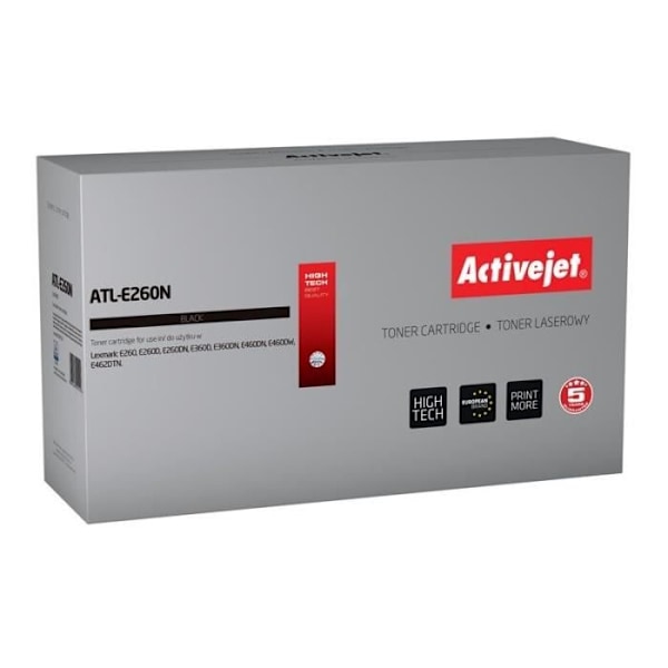 Tonerkasetti - Activejet - ATL-E260N - Yhteensopiva - Musta - 3500 sivua