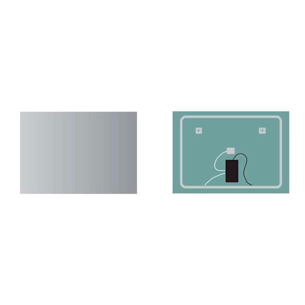 Spegel Badrum - SANIZÉO - SUECIA - Retro-belyst - 60x80 cm - LED-belysning 5500K Färglös