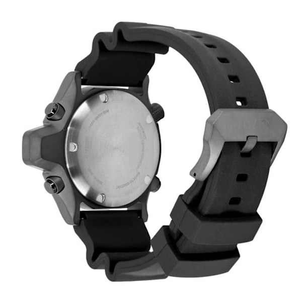 Citizen - Herrklocka - Kvarts - Analog - Digital - Svart gummiband - JP2007-17W Svart