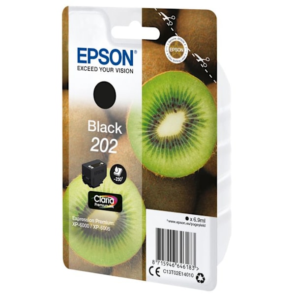 EPSON Claria Premium 202 mustesuihkukasetti - musta - mustesuihku - 250 sivua - 1 pakkaus