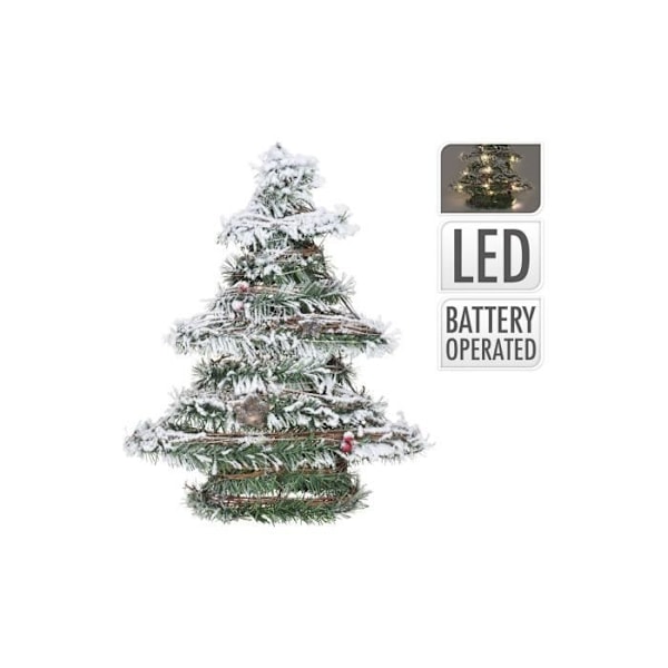 Juletræ - GENERISK - 40cm - Rattan - LED - Indendørs