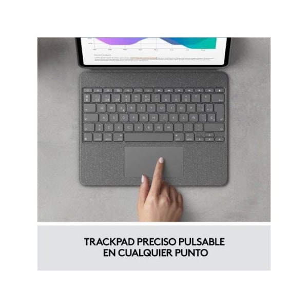 Trådlöst tangentbord - Logitech - 920-010211 - Bakgrundsbelyst - Kompatibel med iPadOS - QWERTY Spanska