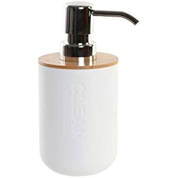 Sæbedispenser - DKD Home Decor - Standard - Hvid - Bambus og polypropylen - 7x9x15,5 cm Vit