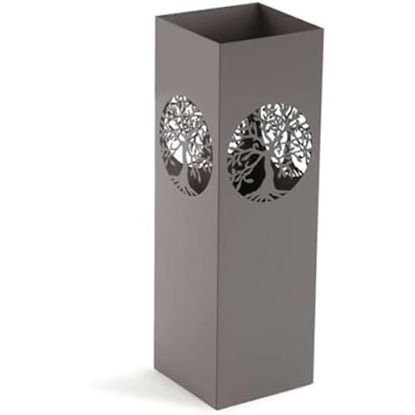 Paraplystativ - Versa - Livets træ - Grå metal - 16,5 x 16,5 x 50,5 cm - Moderne design Flerfärgad
