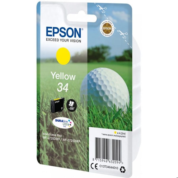 EPSON DURABrite Ultra 34 mustesuihkukasetti - keltainen - 300 sivua - 1 pakkaus