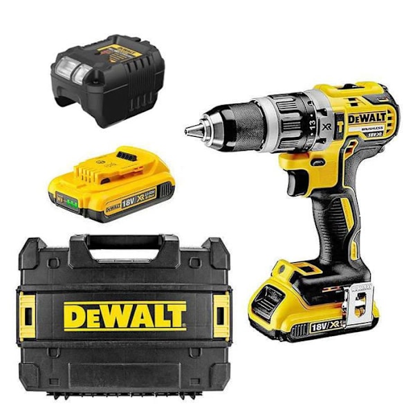 Akkukäyttöinen iskuviimeistelypora 18V Li-Ion 2x2Ah - DeWalt - DCD796D2