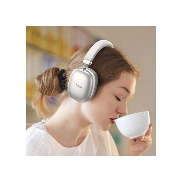 Pään päälle asetettavat bluetooth-kuulokkeet Käyttöaika 40 tuntia (Hopea)