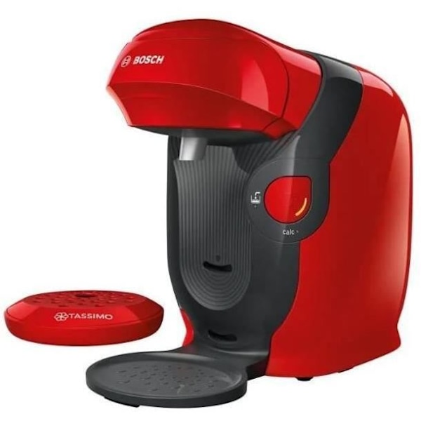 BOSCH TAS1103 Tassimo Red multidrik-maskine - Tryk 3,3bar - Vandtankkapacitet 0,7l Röd