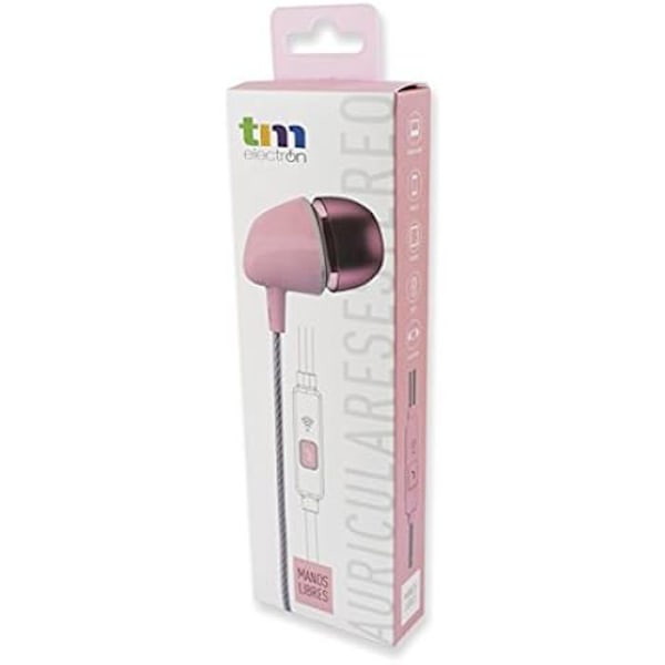 TM Electron tmhe272p stereokuulokkeet mikrofonilla ja hands-free-sarjalla - vaaleanpunainen Rosa