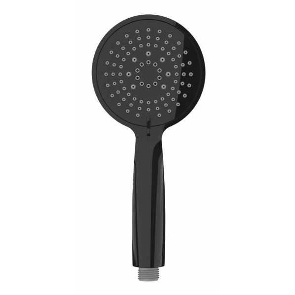 WENKO Young 5-jet brusehoved, let at rengøre, 1/2" universaltilslutning, plast, ø 11 cm, sort