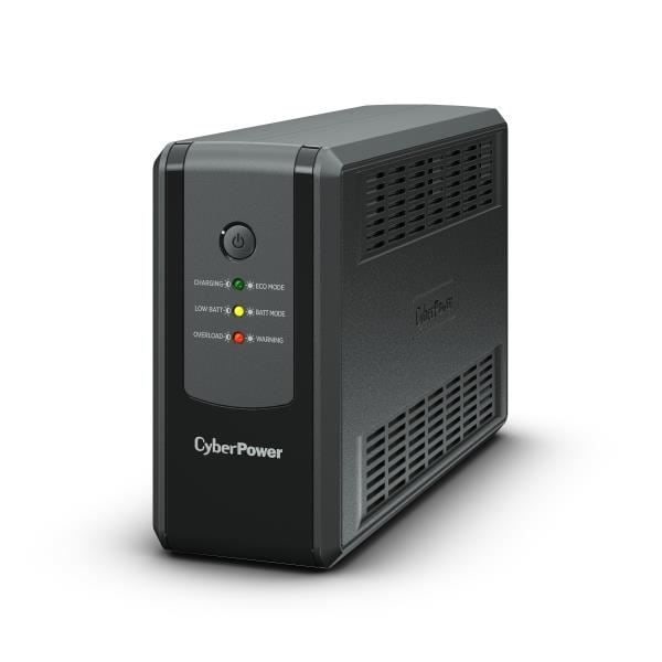 CyberPower UT650EG-FR uafbrydelig strømforsyning - 650 VA - Type E - 3 stikkontakter - Sort, Grå Sort, Grå