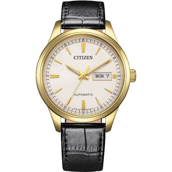 Klocka - Stål, Läder Guld - Citizen - NY4059-09A
