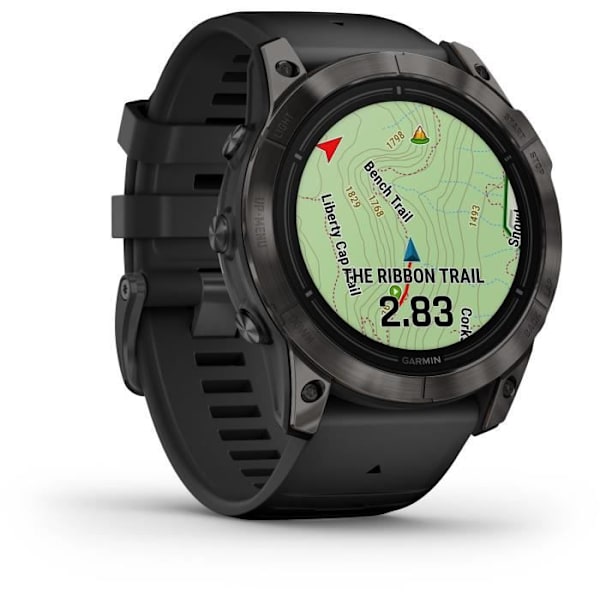 GARMIN - Epix Pro (Gen2) - Højtydende smartur - 51 mm - Stål, Grå med sort rem