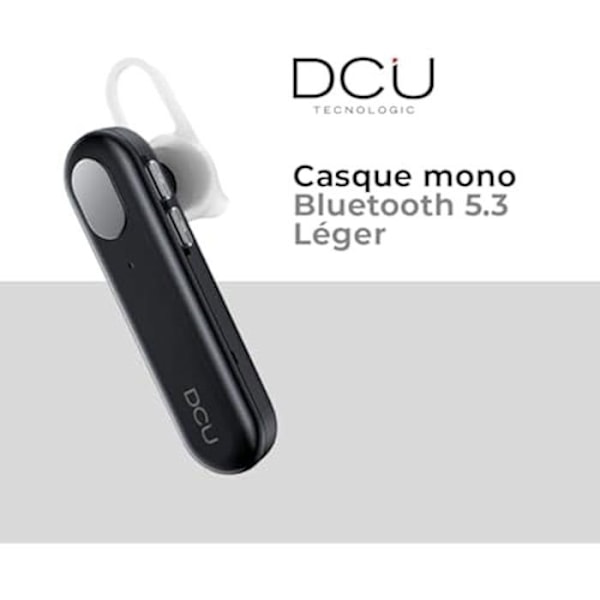Mono Bluetooth 5.3 Lättviktshörlurar - DCU TECNOLOGIC - Dubbel anslutning - Multifunktionsknapp