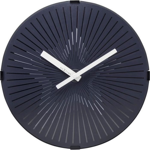 Väggklocka - NeXtime - Motion Star - Ø 30 cm - Plast - Vit Vit