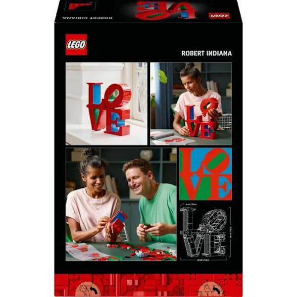 LEGO Art 31214 LOVE - Byggsats för vuxna - Dekoration och present till par LEGO® klossar i olika färger