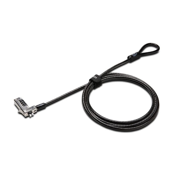 Antivolt til bærbar computer - KENSINGTON - Slim Combination - Sort - Nøglefri sikkerhed - Ultrafint kabel