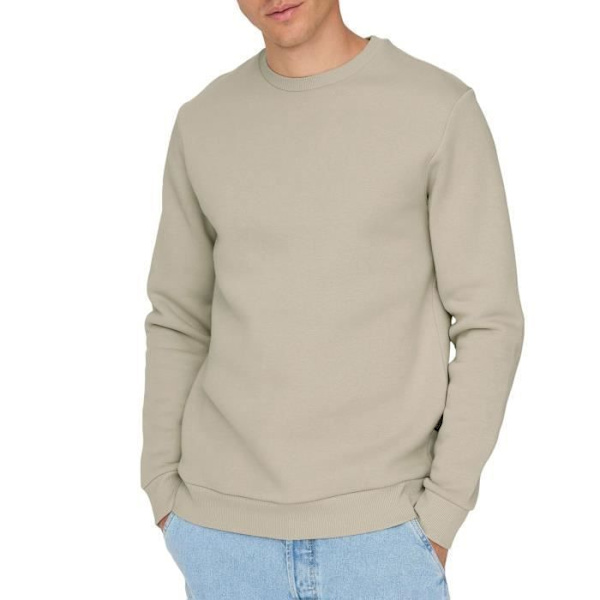 Pull - Only & Sons - Ceres Life - Beige - Pyöreä kaula-aukko - Pitkät hihat Beige jag