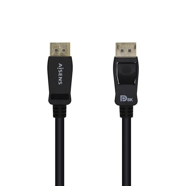 Aisens integrationskabel - A149-0431 - Kabel DISPLAYPORT certificeret V1.4 8K60Hz, DP/M-DP/M, sort, 1,0 m