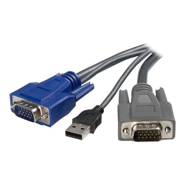 STARTECH Erittäin ohut 2-in-1 USB VGA KVM -kaapeli - 1,8 m