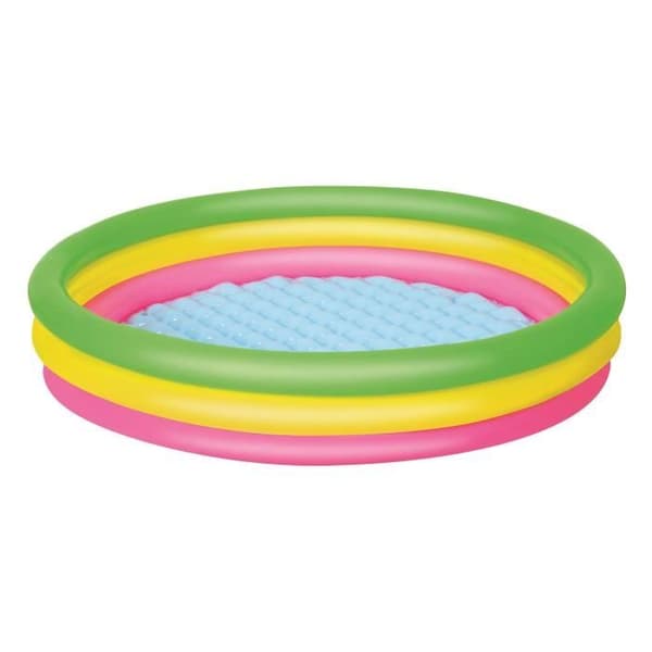 Rainbow Pool 3 Ringe - BESTWAY - Diameter 152 cm - PVC - Til børn Rød, grøn og blå