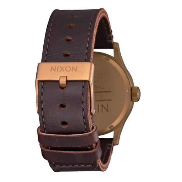Ure - Nixon - Sentry Leather - Læder - Vandtæthed 100m - Chic Stil Brons/svart