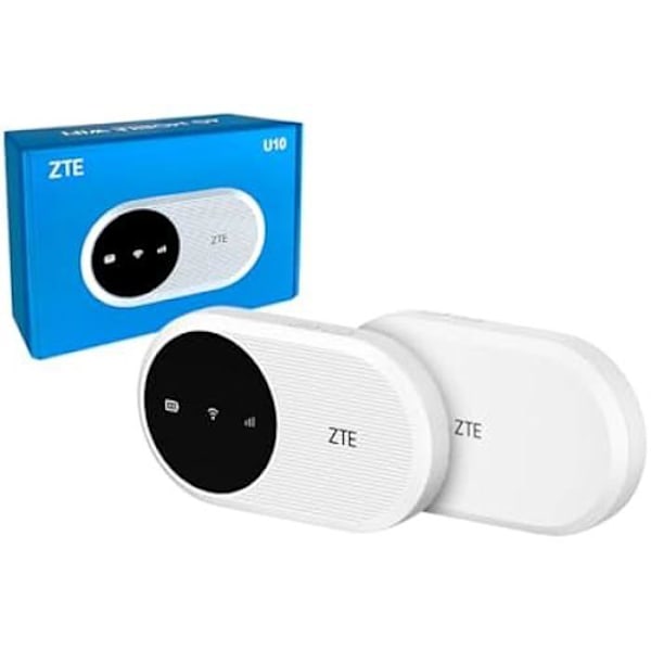 ZTE U10 bærbart adgangspunkt - Wi-Fi 6/4G LTE - Lav pris - Hvid