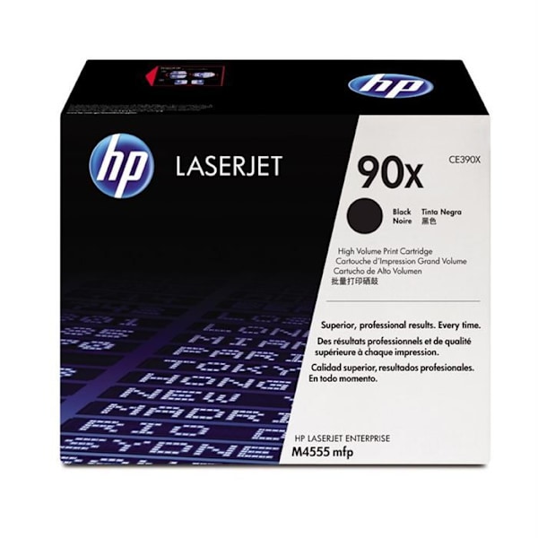 HP 90X (CE390X) sort toner sort til LaserJet M4555MFP/M602/M603 printere - Høj kapacitet 24.000 sider