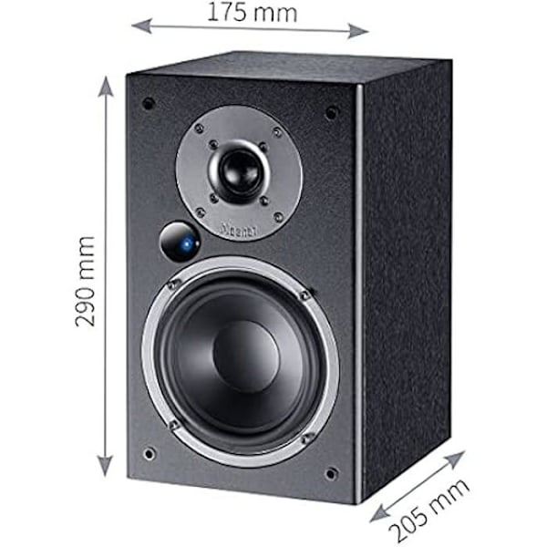 Magnat Monitor Reference 2A Bluetooth-stereohyllykaiuttimet HDMI:llä, phonoehto-ennakkovahvistimella, 1 pari, musta