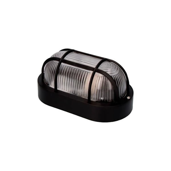Oval utomhuslampa svart 1xE27 40W - GENERISK - modell Tarragone - väderbeständig Svart
