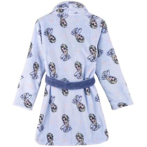 Frosset børnebadekåbe - Disney - Coral polyester morgenkåbe - Elsa print - Bælte medfølger Blå