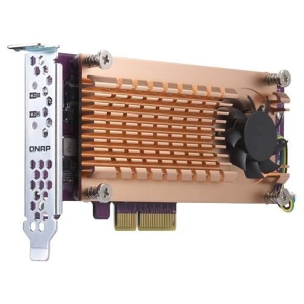 M.2 til PCI Express adapter - QNAP QM2-2P-244A - Blandet - Kobber farve