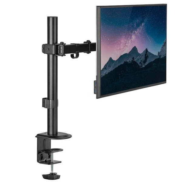 Macleanin pöytätuki LCD-näytölle, 17-32", 9kg, VESA 75x75 ja 100x100 kaksoisvarsi, MC-753N