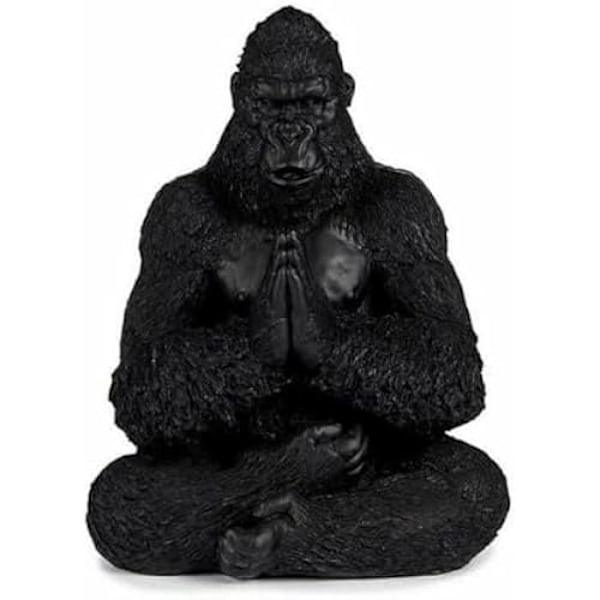 Koristeellinen hahmo - LAHJAKORJA - Gorilla Yoga - Musta - 16 x 28 x 22 cm - 4 kpl Flerfärgad