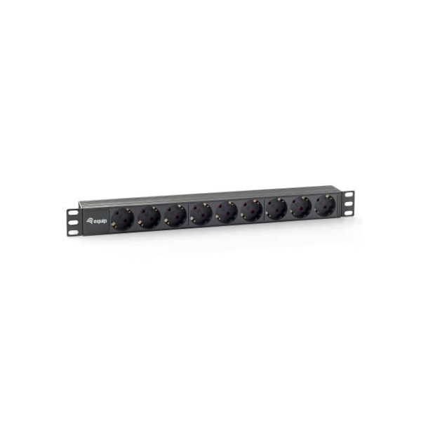 Equip 333282 Strømfordelingsenhed 9 Udgange Ca 1U Sort Sort