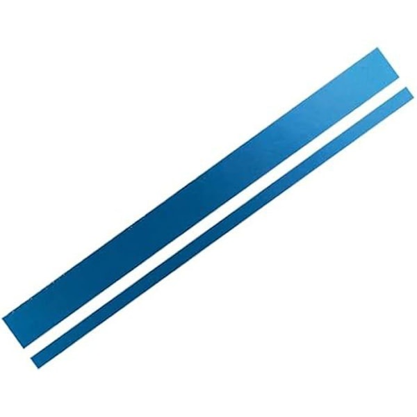 Klistermærker - FOLIATEC - Matt krom blå linjer - Tåler vask - Nem montering - 1 stk. Blå/matt krom