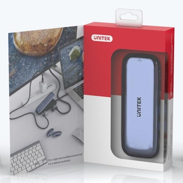 UNITEK UHUB H6 USB TYPE-C 10000 MBIT-S HARMAA (D1046A)